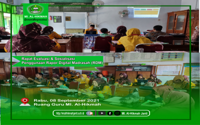 Rapat Evaluasi & Sosialisasi Penggunaan Rapor Digital Madrasah (RDM) | 08-09-2021