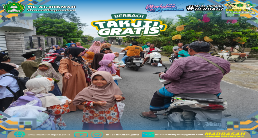 Bangun Karakter Peduli Sesama, Siswa MI AL-HIKMAH Bagi Takjil On The Road